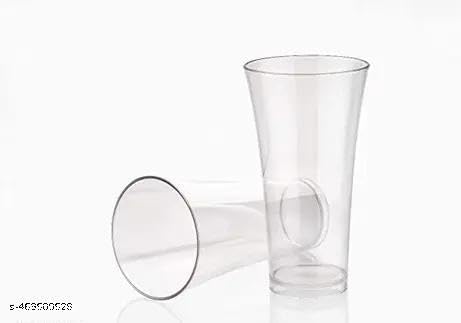 6 Pcs Round Long Unbreakable Transparent glass set