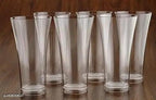 6 Pcs Round Long Unbreakable Transparent glass set